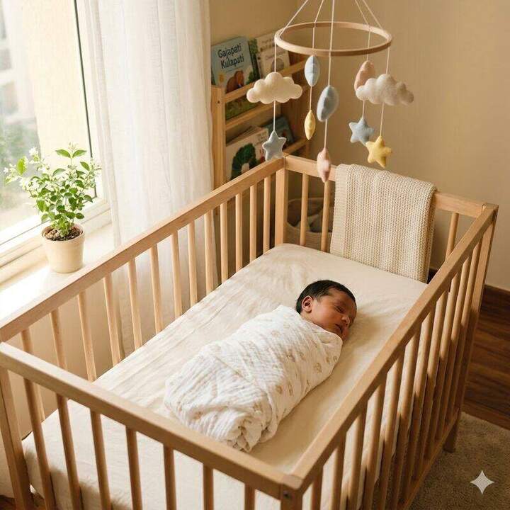 A newborn in an Indian nursery — the first-year air-quality plan