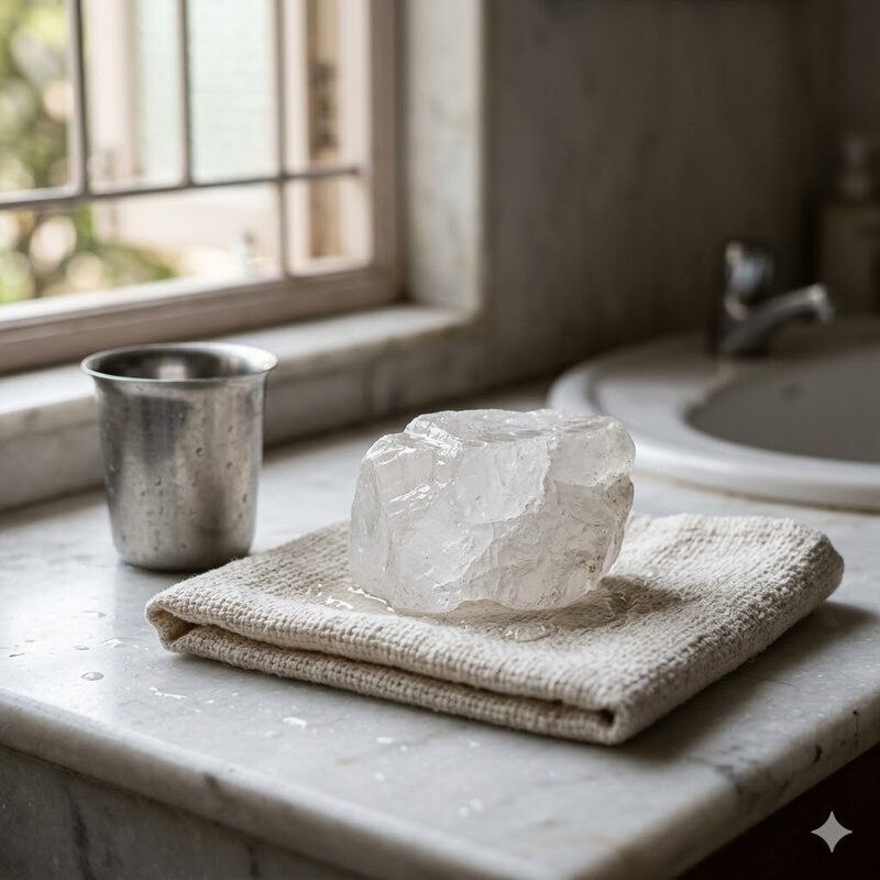 Alum stone (फिटकरी) — India's centuries-old natural deodorant
