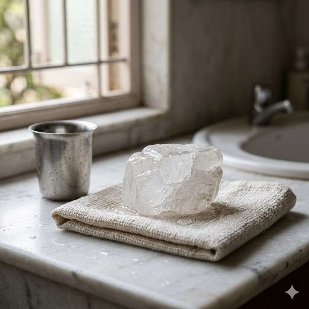 Alum stone (फिटकरी) — India's centuries-old natural deodorant