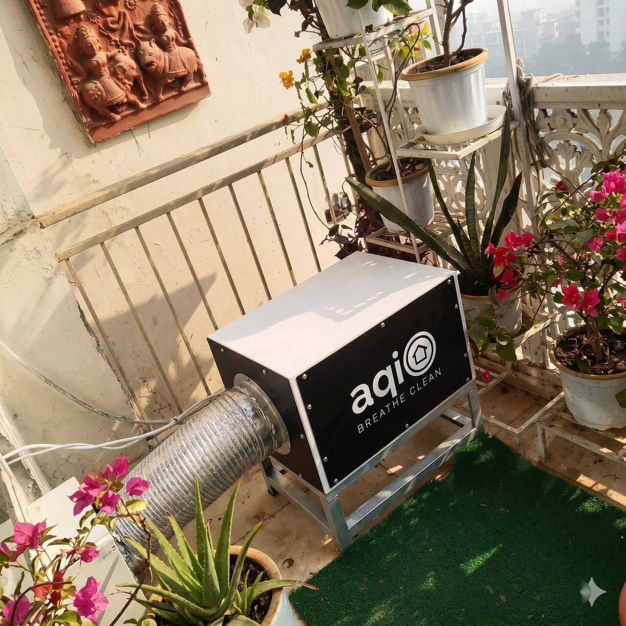 Balcony install on a high-rise apartment