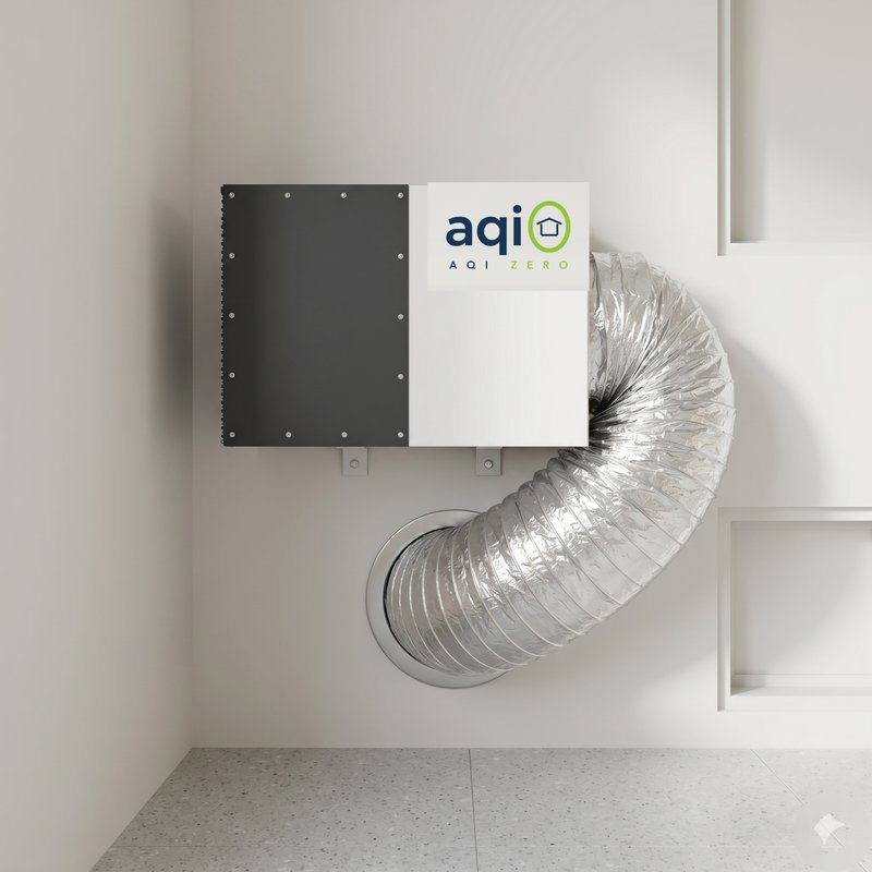 aqi0 fresh air system on a clean wall